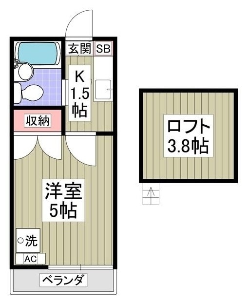 西台駅 徒歩5分 2階の物件間取画像