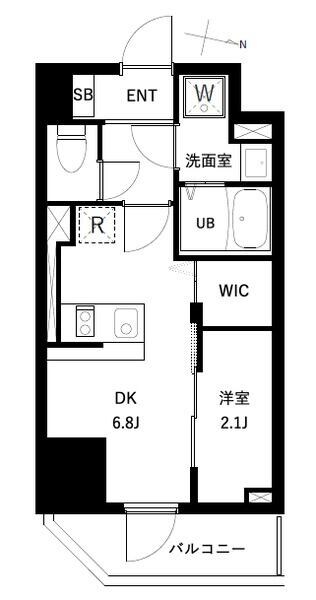 扇大橋駅 徒歩2分 4階の物件間取画像