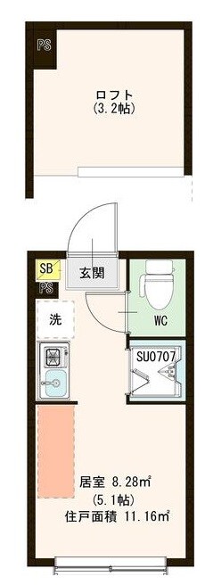 上板橋駅 徒歩3分 2階の物件間取画像