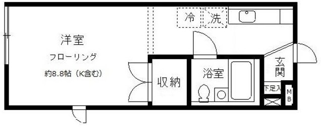 中目黒駅 徒歩7分 1階の物件間取画像