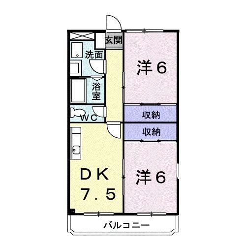 六町駅 徒歩14分 1階の物件間取画像