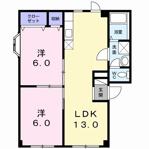 ドミールたかくらの物件間取画像