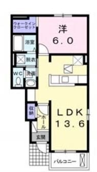 プラム　シュシュ　Ａの物件間取画像