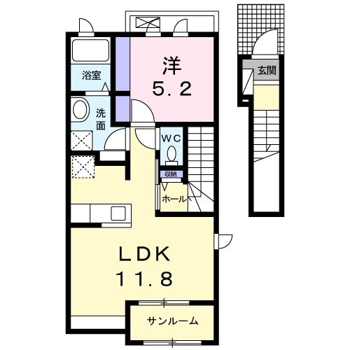 プリムローズガーデンIの物件間取画像