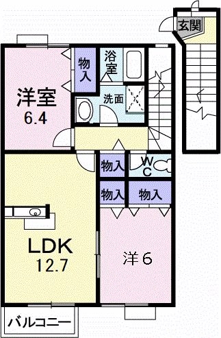 エスポワール谷の物件間取画像