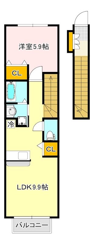 サンフラワーB棟の物件間取画像