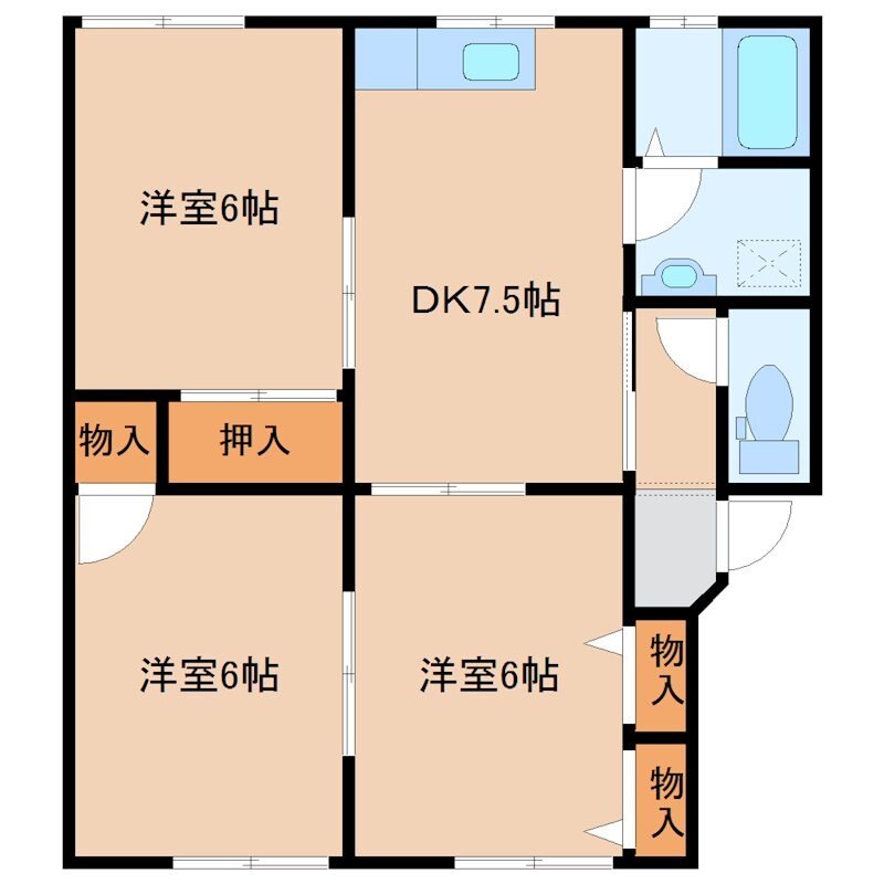 カーザ・ドーゼの物件間取画像