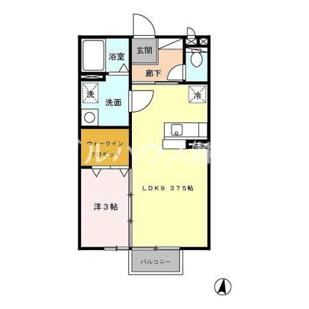 エレゼタウンIIの物件間取画像