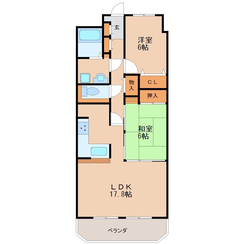 アソシア鳥栖ヴィンテージスクエアの物件間取画像