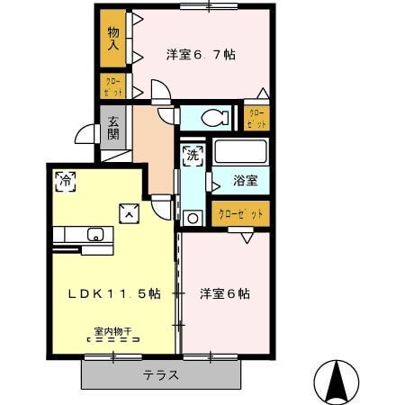 カーサルーチェの物件間取画像