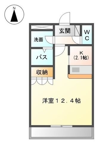 シャルドネ弥生が丘IIの物件間取画像