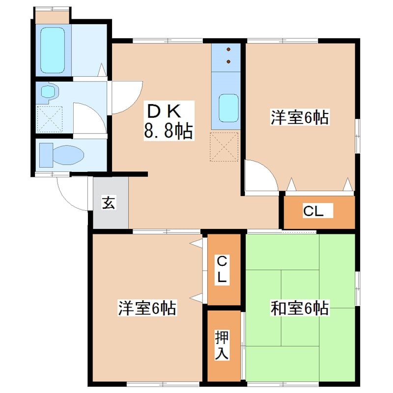 コーポヒルズの物件間取画像