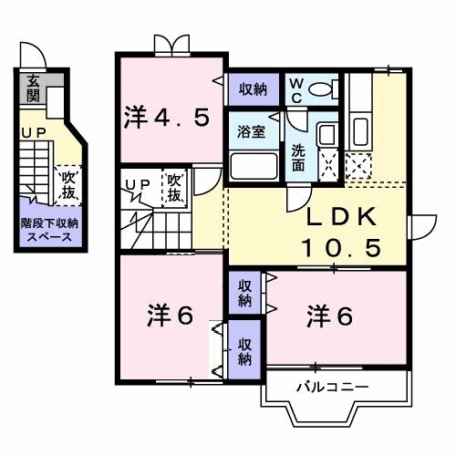 サンベールコガ　Ａの物件間取画像