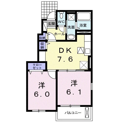 エクセル弐番館の物件間取画像