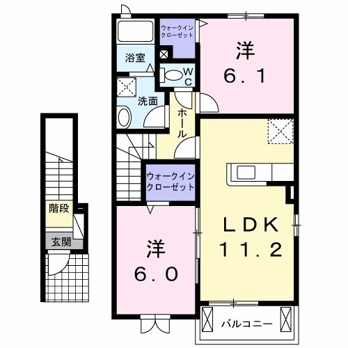 サピーガーデンI弐番館の物件間取画像