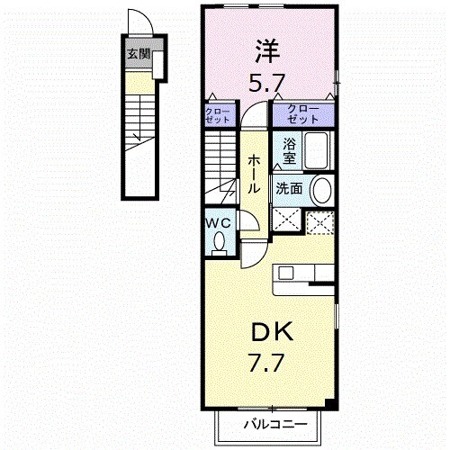 シャルマンヒロ参番館の物件間取画像