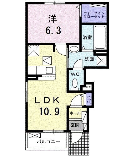 ブルーム　ウィズ　グレース　Ａの物件間取画像