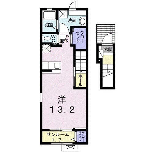 ティフブルーIIの物件間取画像