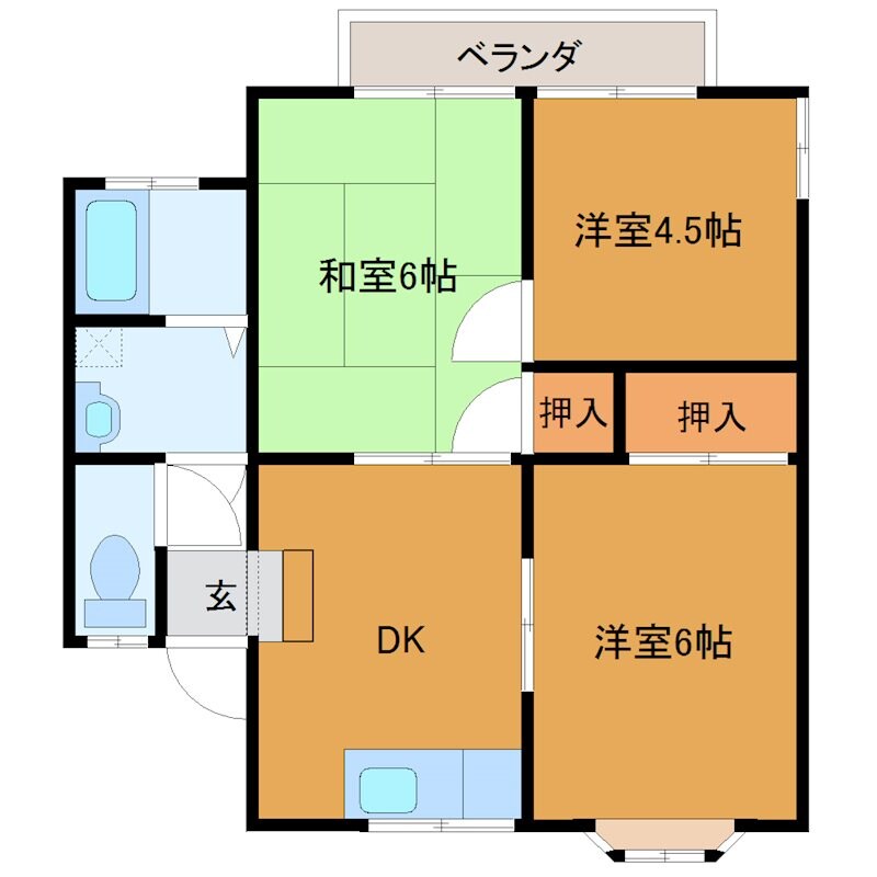 ＡウィングIIIの物件間取画像