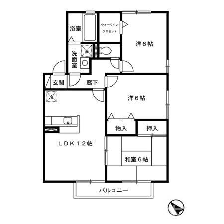 カトルセゾンDの物件間取画像