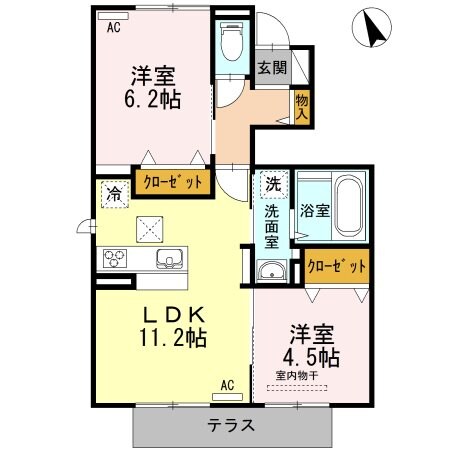 エスポアール持丸の物件間取画像