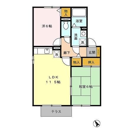 グランシャリオＣ棟の物件間取画像