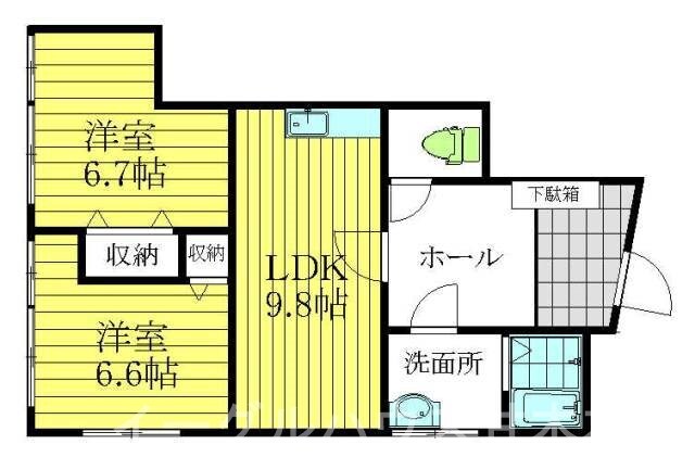 コーポ・タカサキの物件間取画像