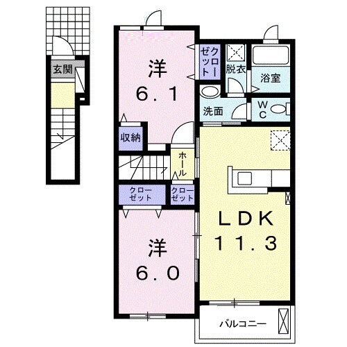 クローバー・IIの物件間取画像