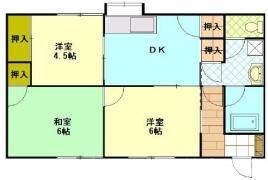 長畑貸家の物件間取画像