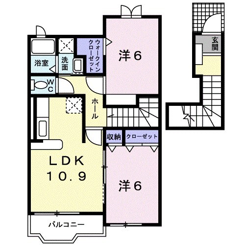 アルカンシエル弐番館の物件間取画像