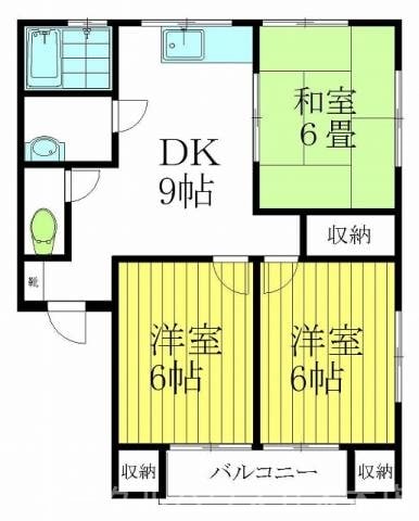 リバティ古賀1棟の物件間取画像