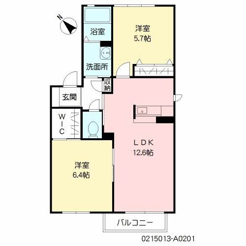 グランシャリオ小森野　A棟の物件間取画像