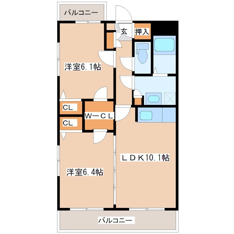 ヴァンクレールの物件間取画像