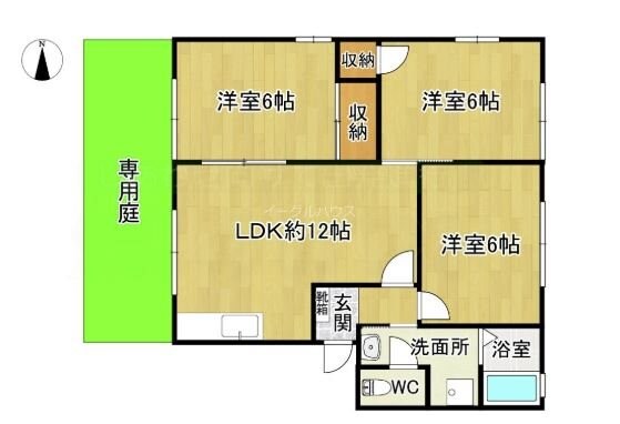 ラフォーレ原田H棟の物件間取画像