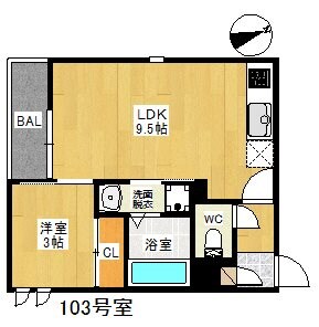 Grandtic 朝倉街道の物件間取画像