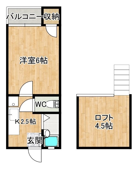 コーポサンクスの物件間取画像