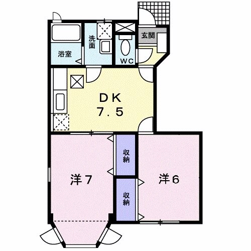 コンフォート朱雀Ｄの物件間取画像