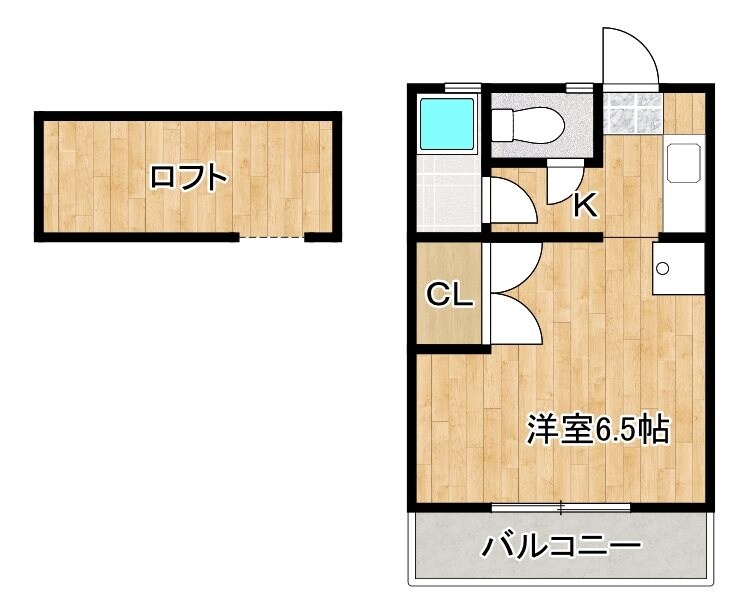 プランドゥ五条B棟の物件間取画像