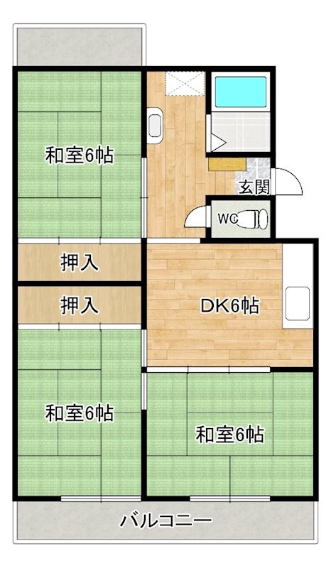 大西コーポラスの物件間取画像