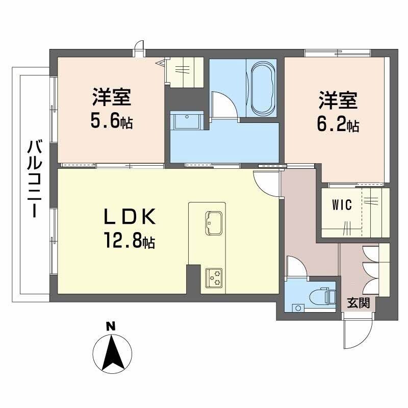 ヴィラ観世IIの物件間取画像