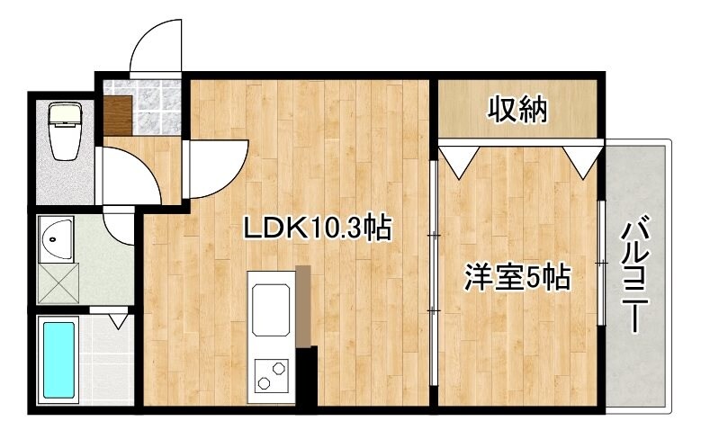 Glitter二日市駅前の物件間取画像