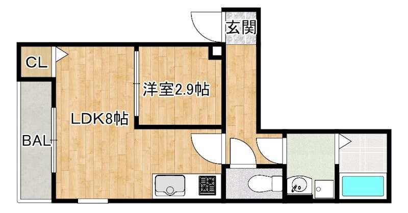 二日市中央2丁目新築アパートの物件間取画像