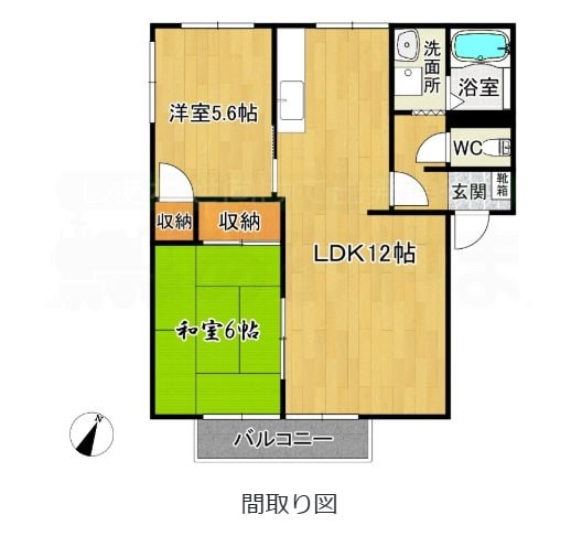 ファミーユ石崎Ａ棟の物件間取画像