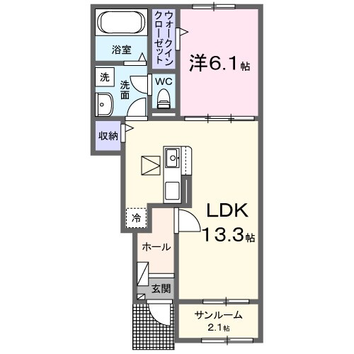 ロータス田主丸　２の物件間取画像