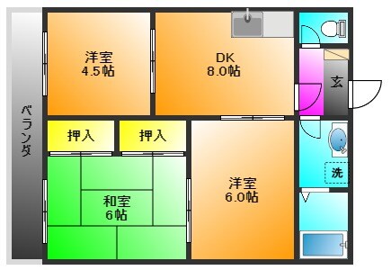 アシュレー国分の物件間取画像