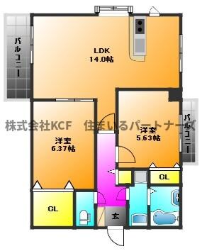 GraceHarp花畑の物件間取画像