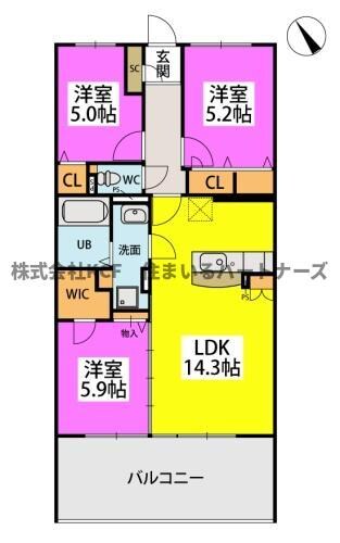 アルテハイム宮ノ陣Ⅱの物件間取画像