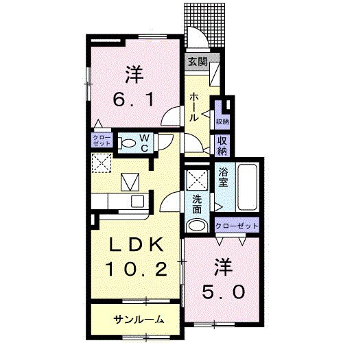 ブリッサⅢの物件間取画像