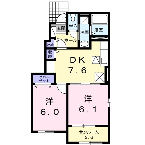 ヒッコリー　リッジ壱番館の物件間取画像