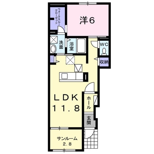 サンリット広川Ⅱの物件間取画像